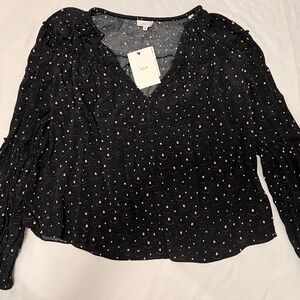 Alc  Blouse Blue Black